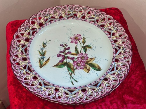 Grand plat ajoure faience - grand,