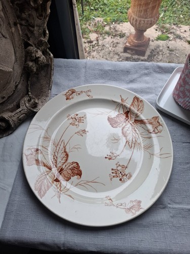 Ancien plat rond terre - rond, fer